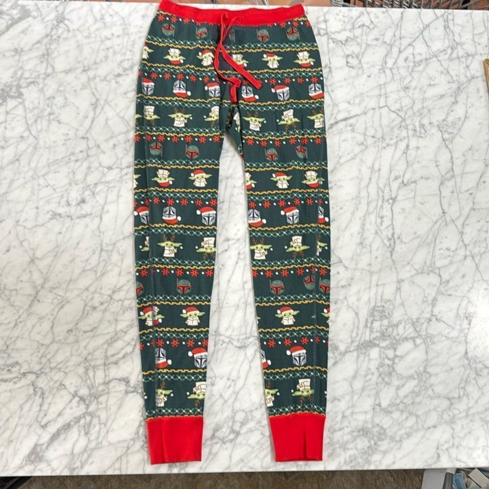 HANNA ANDERSSON Grogu Mandolorian Star Wars Christmas Pajama Pants Sz Adult Sm